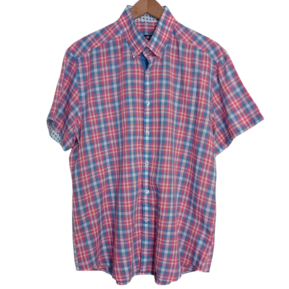 Stone Rose Plaid Button Down Shirt